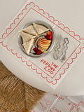 Red Scalloped Compostable Placemats
