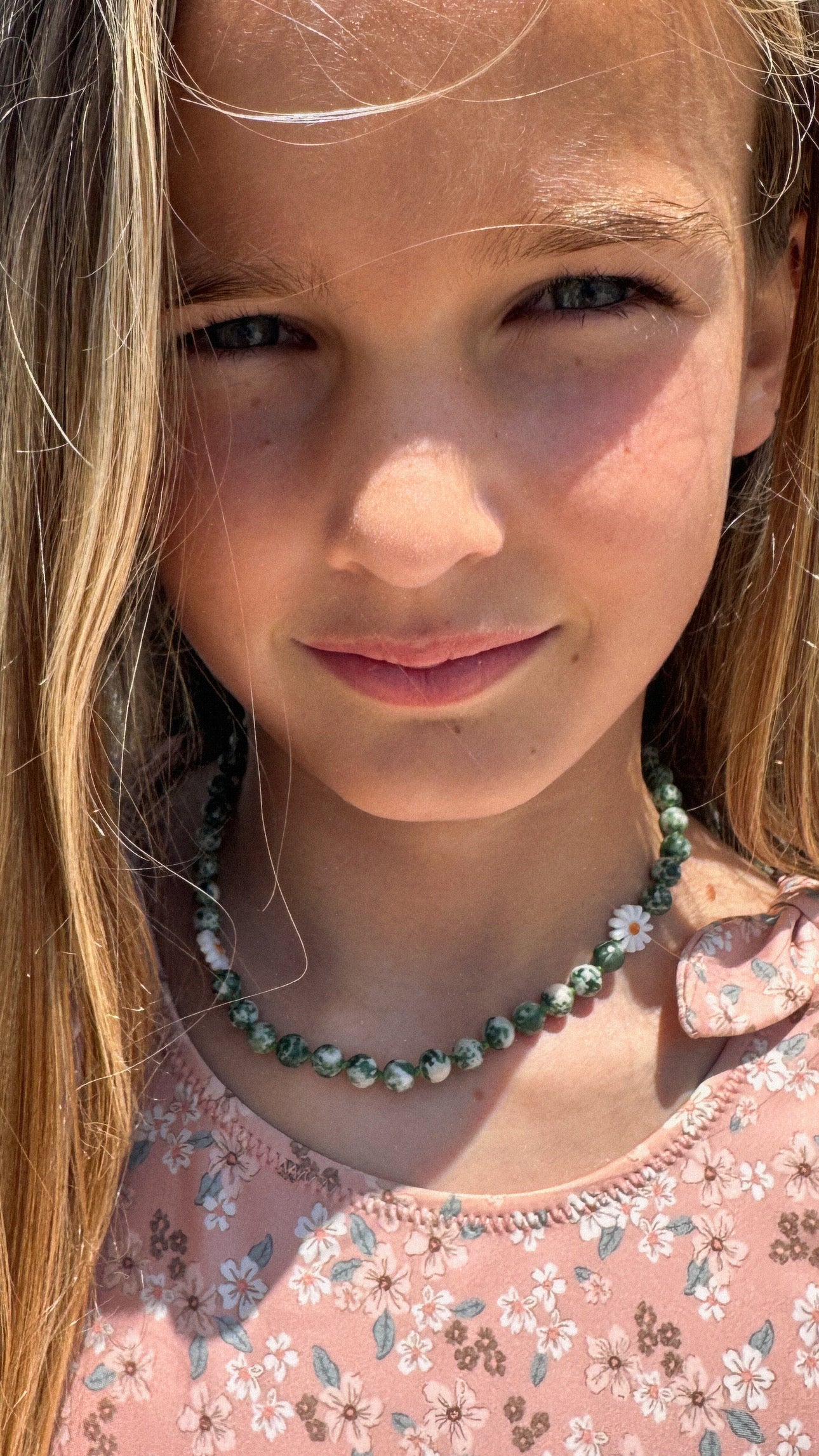 Jasper Flower Necklace