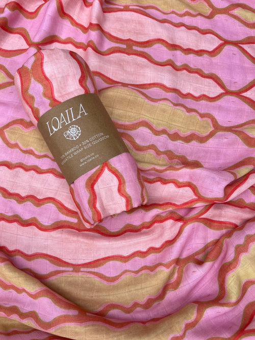 Sandbar Wrap - Our Mates baby swaddle wrap, additional view