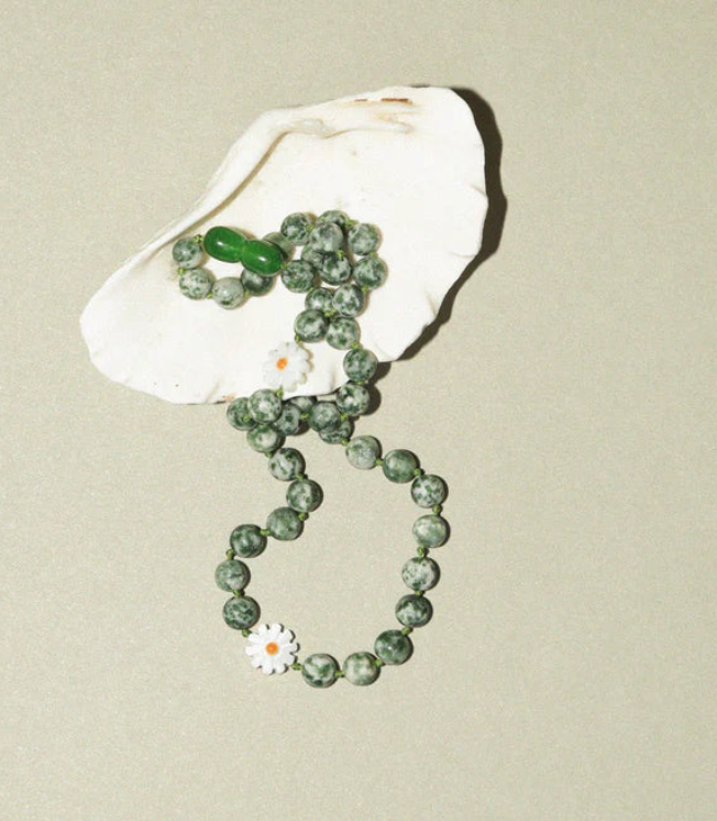 Jasper Flower Necklace