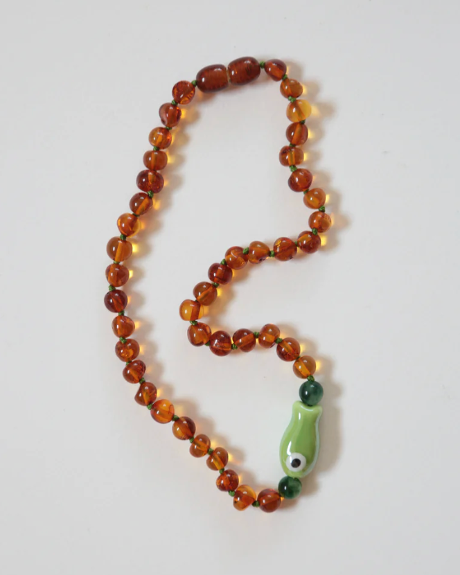 Amber Fish Necklace
