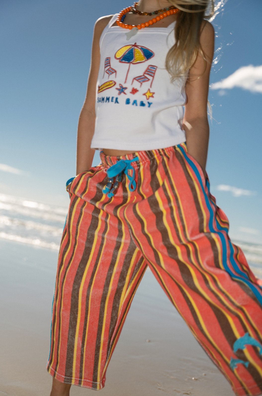 Striped Terry Pants