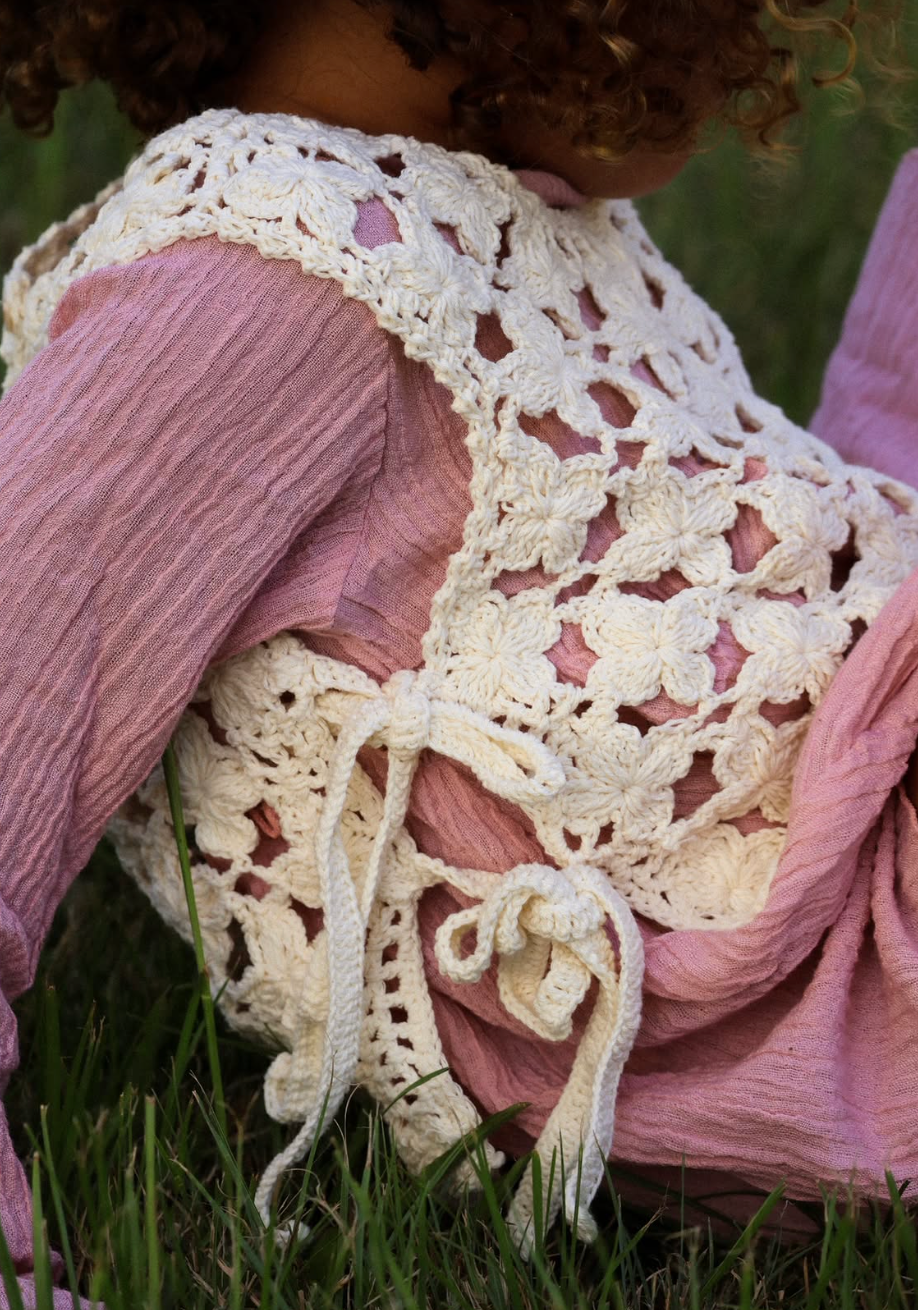 Crochet Mini Vest - Our Mates kids clothing, additional view