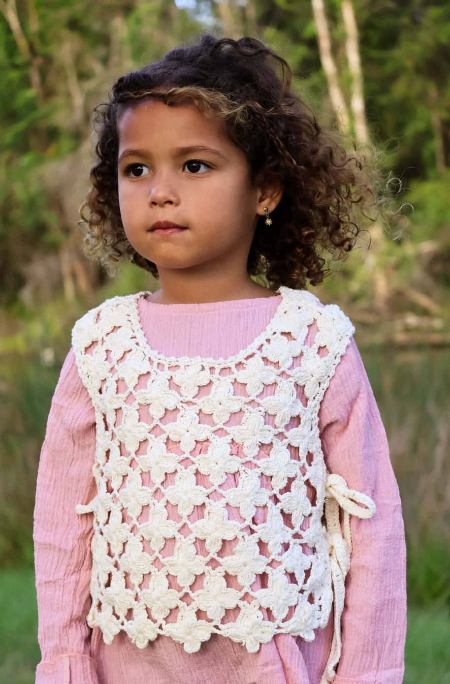 Crochet Mini Vest - Our Mates kids clothing, additional view