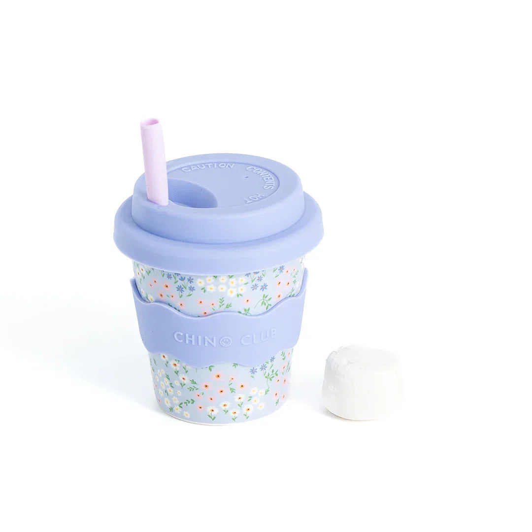 Blue Floral Babyccino Cup