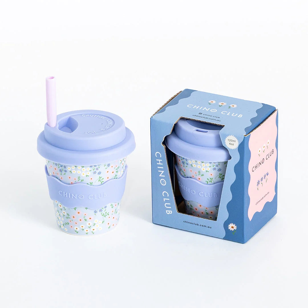 Blue Floral Babyccino Cup