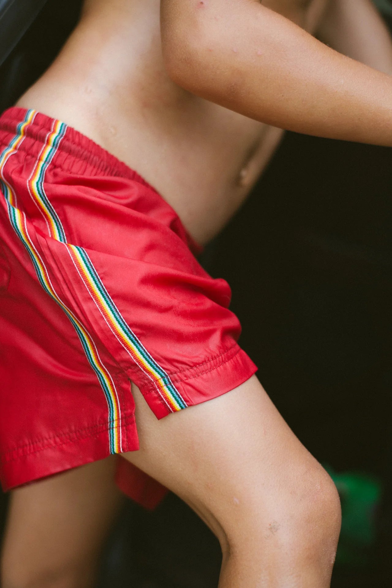 Rainbow Red Board Short